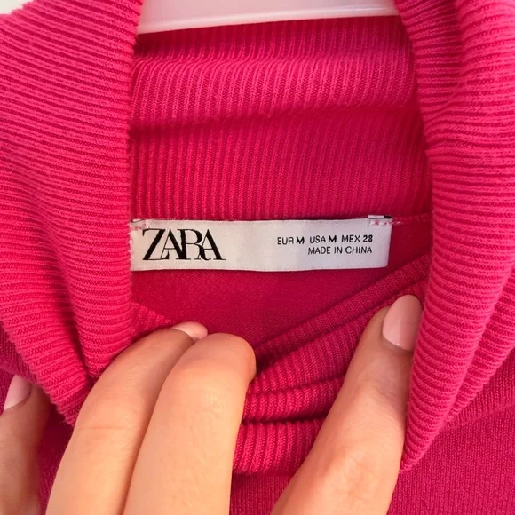 Zara Plain Knit Pink Turtleneck - Picture 4 of 9